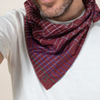 Charger l'image dans la galerie, Foulard Quadrille en soie coton burgundy