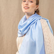 Charger l'image dans la galerie, Petit foulard Bicolore en soie ciel