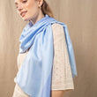 Charger l'image dans la galerie, Petit foulard Bicolore en soie ciel