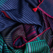 Load image into Gallery viewer, Carré 95 en soie cachemire Vasarelli navy