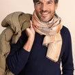 Charger l'image dans la galerie, Echarpe Cardif en soie laine camel