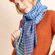 Load image into Gallery viewer, Echarpe Muscade en soie laine jeans