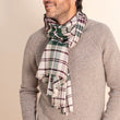 Charger l'image dans la galerie, Echarpe Tartan en soie laine vert