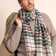 Charger l'image dans la galerie, Echarpe Tartan en soie laine vert