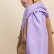 Charger l'image dans la galerie, Echarpe Nomade Unie en soie laine cachemire lilas