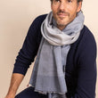 Load image into Gallery viewer, Echarpe Harmonie en soie cachemire gris