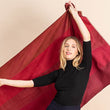Charger l'image dans la galerie, Etole Brume femme soie cachemire rouge bordeaux
