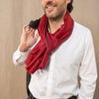 Charger l'image dans la galerie, Grand foulard en soie unie bordeaux
