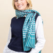 Charger l'image dans la galerie, Foulard Krama en soie vert