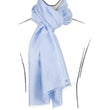 Charger l'image dans la galerie, Petit foulard Uni en soie ciel