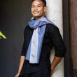 Charger l'image dans la galerie, Petit foulard Bicolore en soie orage