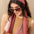 Load image into Gallery viewer, Foulard en soie bico sienne fem