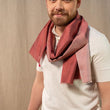 Charger l'image dans la galerie, Foulard en soie bicolore sienne hom