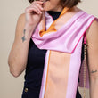 Charger l'image dans la galerie, Petit foulard Bicolore en soie lavande