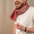 Charger l'image dans la galerie, Foulard en soie bicolore sienne
