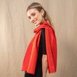 Charger l'image dans la galerie, Foulard en soie bicolore vermillon