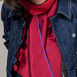 Charger l'image dans la galerie, Petit foulard Bicolore en soie burgundy