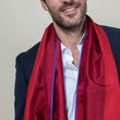 Charger l'image dans la galerie, Petit foulard Bicolore en soie burgundy