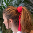 Charger l'image dans la galerie, Petit foulard Uni en soie rouge