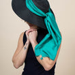 Charger l'image dans la galerie, Petit foulard Uni en soie menthe