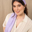 Charger l'image dans la galerie, Petit foulard en soie unie lavande