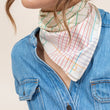 Charger l'image dans la galerie, Foulard Quadrille en soie coton crème