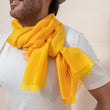 Load image into Gallery viewer, Cheche Noah en soie coton jaune