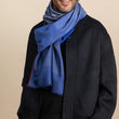 Load image into Gallery viewer, Echarpe Harmonie en soie cachemire bleu orage