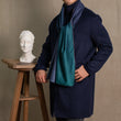 Charger l'image dans la galerie, Echarpe Harmonie en soie cachemire teal