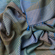 Load image into Gallery viewer, Echarpe Patchwork en soie laine teal