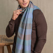 Load image into Gallery viewer, Echarpe Patchwork en soie laine teal