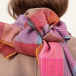 Load image into Gallery viewer, Echarpe Patchwork en soie laine safran