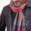Load image into Gallery viewer, Echarpe Patchwork en soie laine safran