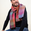 Load image into Gallery viewer, Echarpe Patchwork en soie laine safran