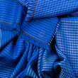Charger l'image dans la galerie, Echarpe Quatuor en soie laine bleu