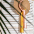 Load image into Gallery viewer, Foulard Filo en soie jaune-nude