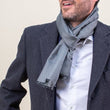 Charger l'image dans la galerie, Foulard Gentleman en soie vert