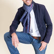 Charger l'image dans la galerie, Foulard Krama en soie marine