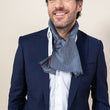 Charger l'image dans la galerie, Foulard Paul en soie marine