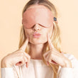 Charger l'image dans la galerie, Masque de sommeil en soie rose