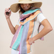 Load image into Gallery viewer, Echarpe Nomade en soie lin multico soleil