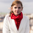 Charger l'image dans la galerie, Petit foulard Uni en soie rouge