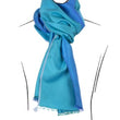 Charger l'image dans la galerie, Petit foulard Bicolore en soie émeraude