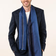 Charger l'image dans la galerie, Petit foulard Bicolore en soie marine