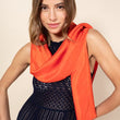 Charger l'image dans la galerie, Petit foulard Uni en soie orange profond