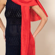 Charger l'image dans la galerie, Petit foulard Uni en soie rouge