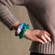 Charger l'image dans la galerie, Pack 2 small chouchous en soie nuancier multi - poi vert