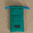 Charger l'image dans la galerie, Pochette Etui Doudoune en soie laine bicolore émeraude