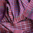 Charger l'image dans la galerie, Foulard Quadrille en soie coton burgundy