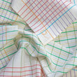 Charger l'image dans la galerie, Foulard Quadrille en soie coton crème